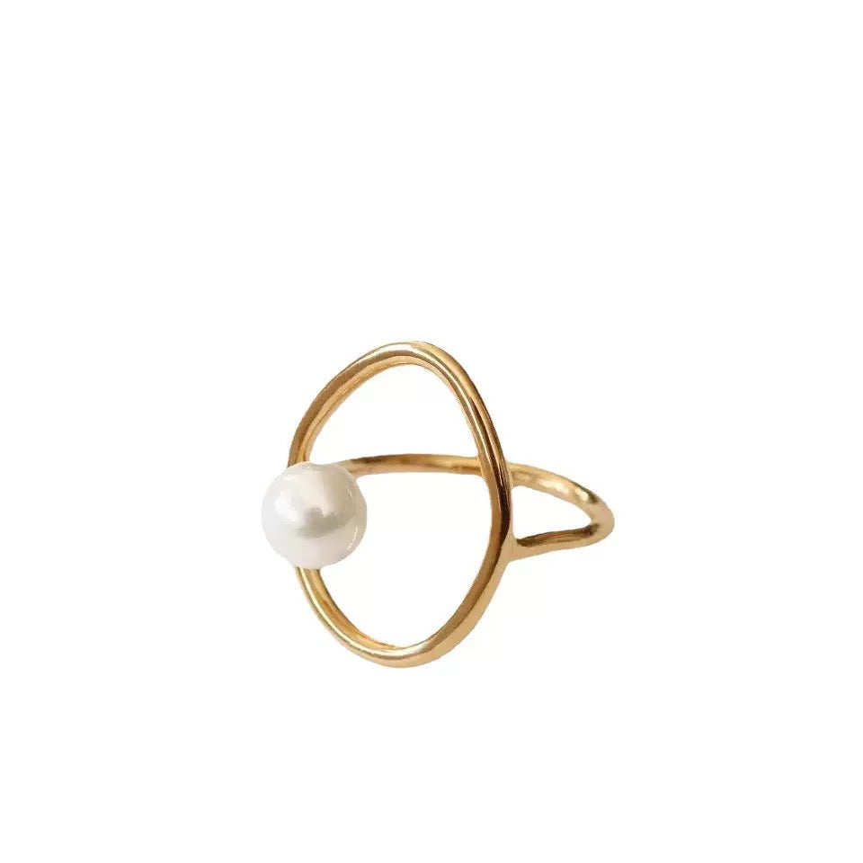 Orbit Pearl Ring