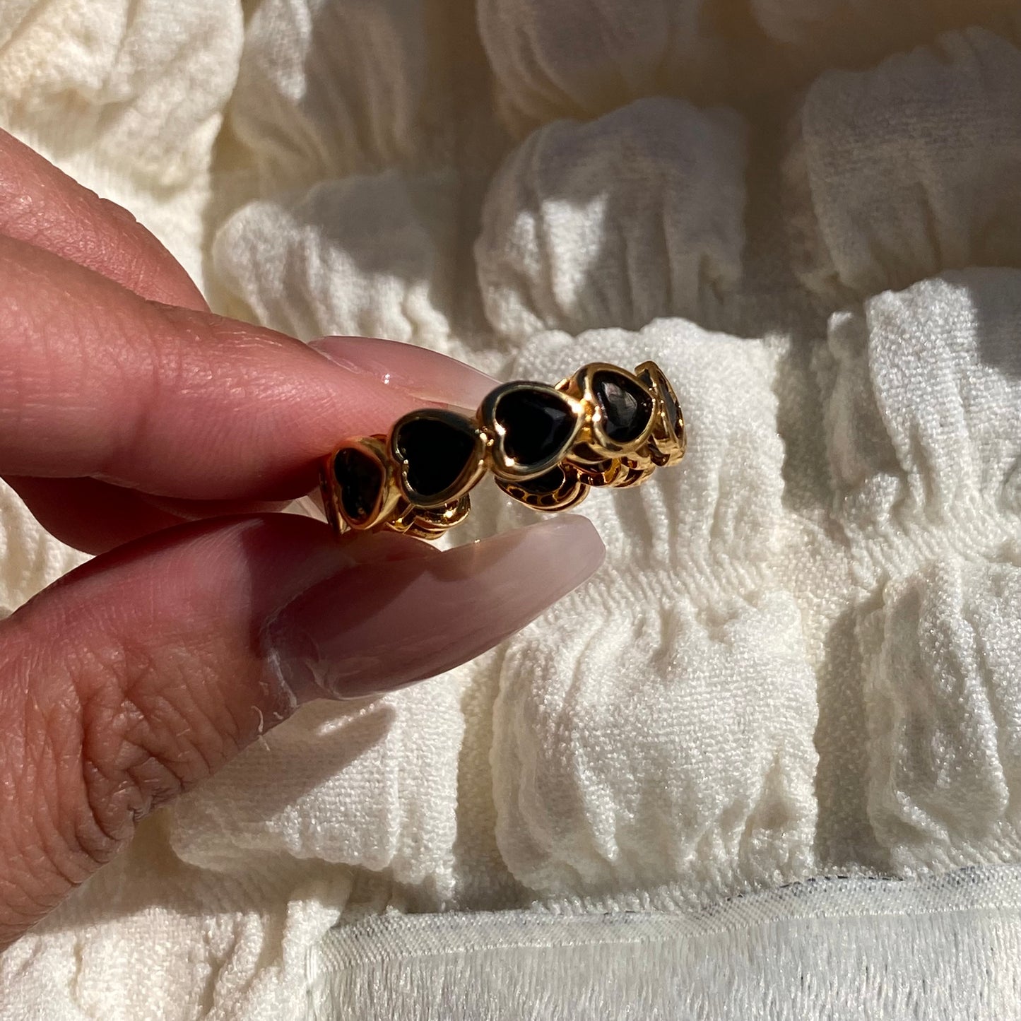 Black Heart Open Ring - Modingo Modingo