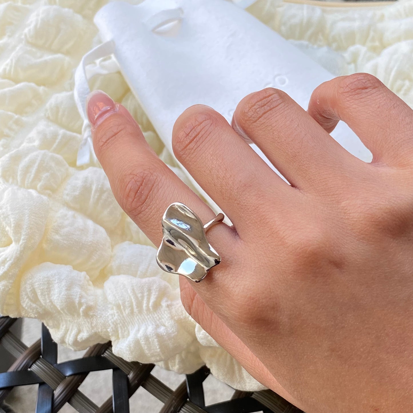 Irregular Silver Open Ring - Modingo Modingo